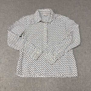 Gap | Polka Dot Blouse | XS | White Black | Long Sleeve Button Front Top 1309